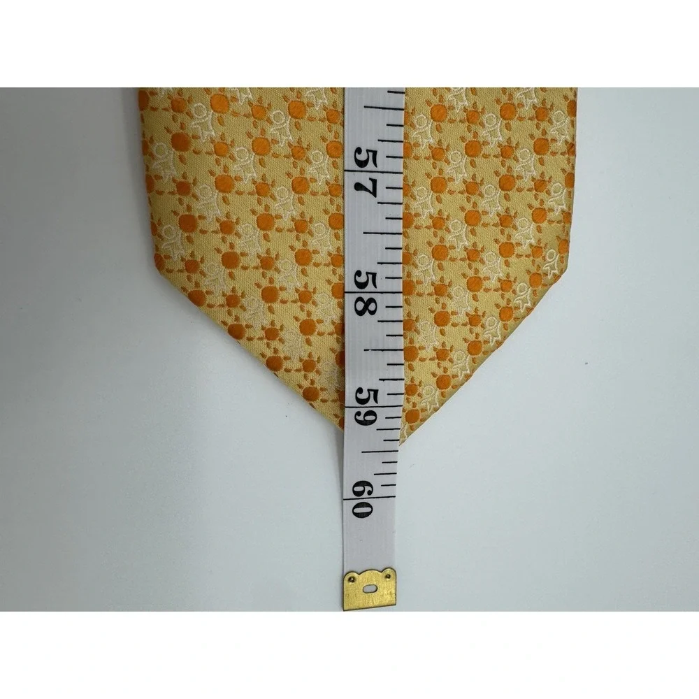IZOD Yellow Orange Geometric Silk Tie NWT Classic 57